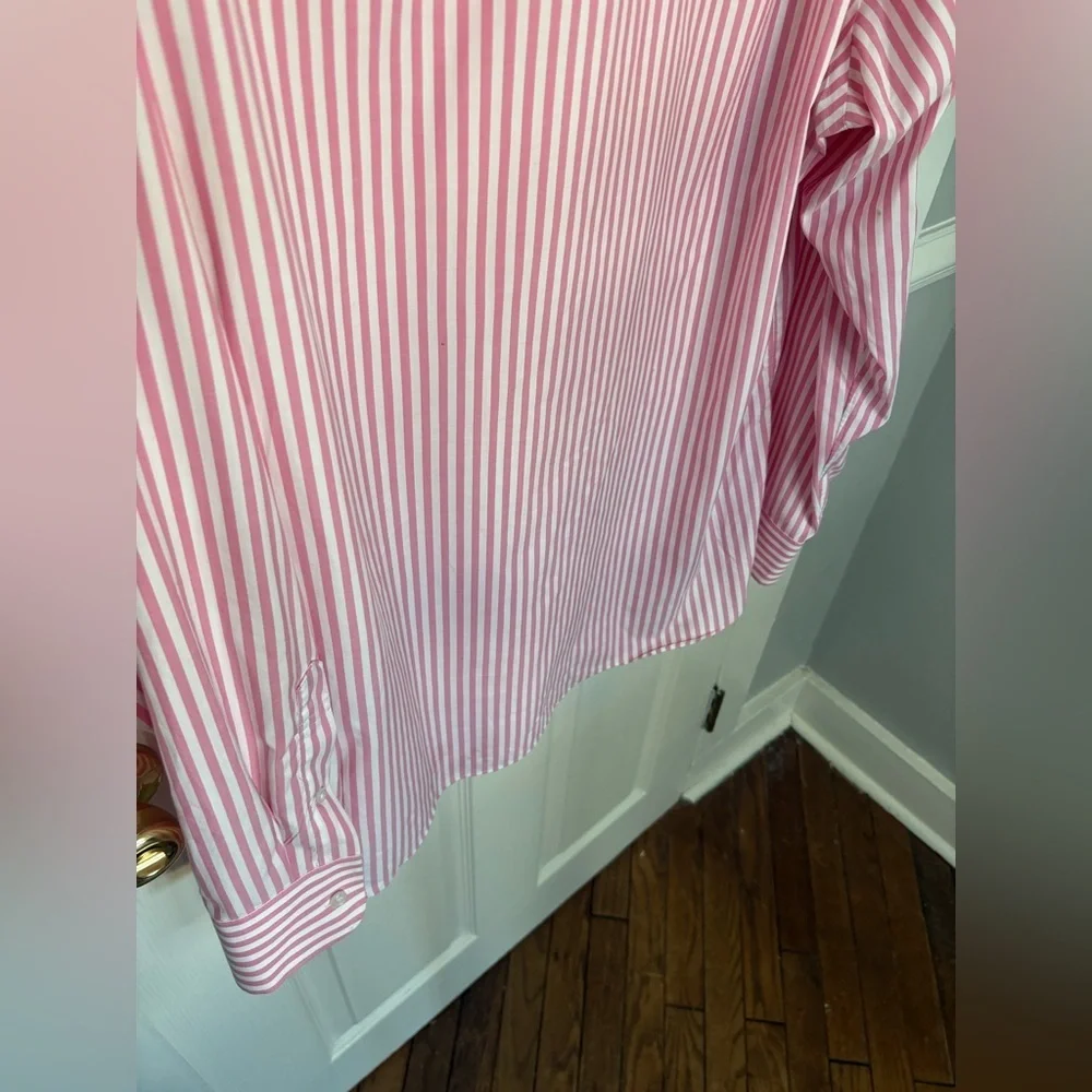 J.Crew Men’s Ludlow Classic Fit Button-Down Shirt | Pink & White | Size 16.5 35